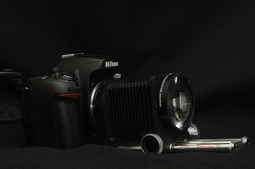 Homemade lens using bellows